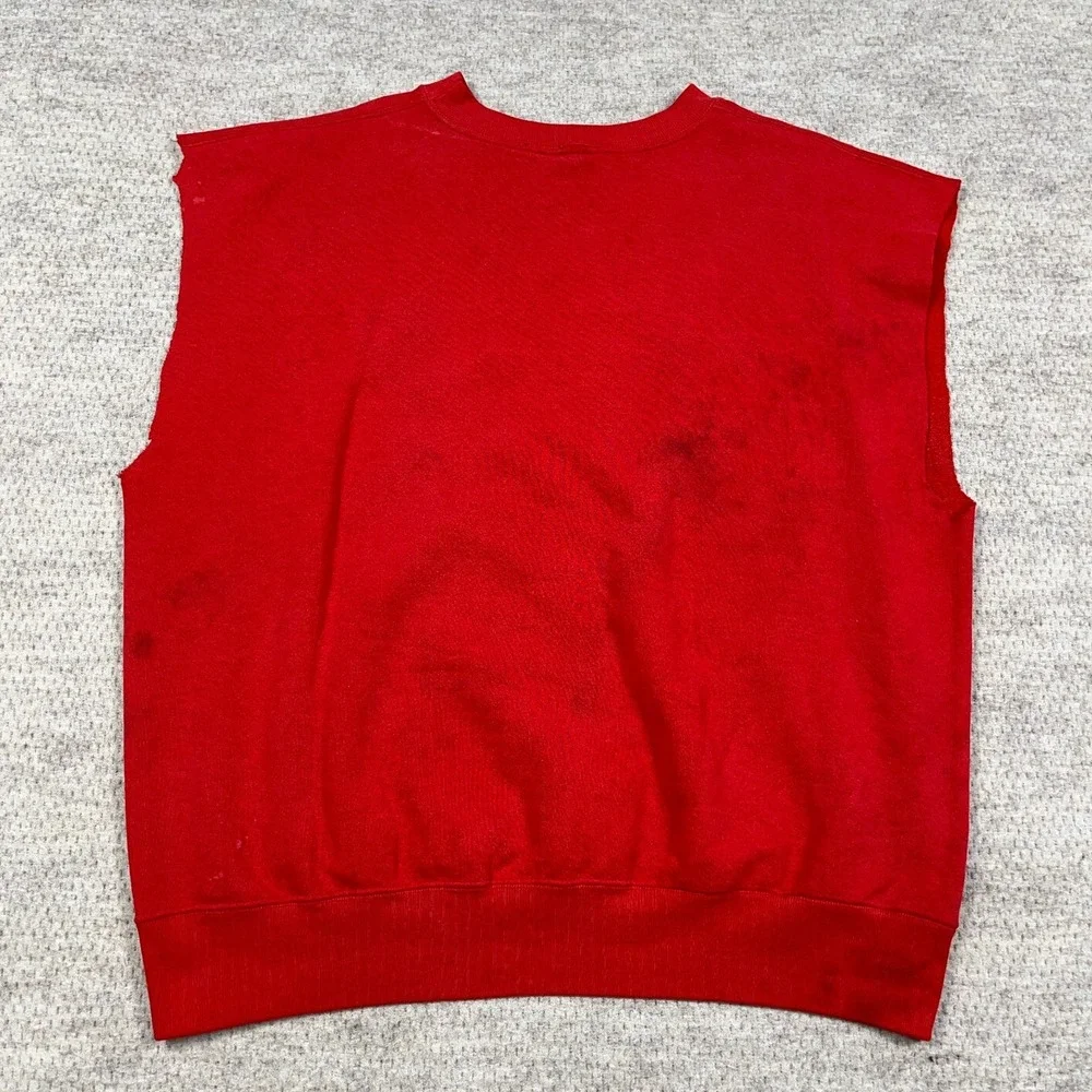 Vintage Alabama Crimson Tide Sweatshirt Men XXL Crewneck Cut Off Sleeveless Vest